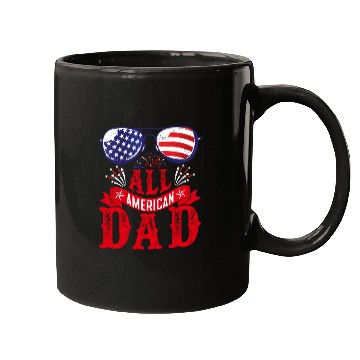Discover All American Dad America Pride US Patriot Mugs