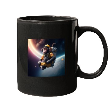 Discover monkey in outerspace Mugs