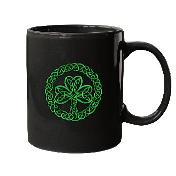 Discover Celtic Knot Irish Shamrock 3 Leaf C St Pats Mugs