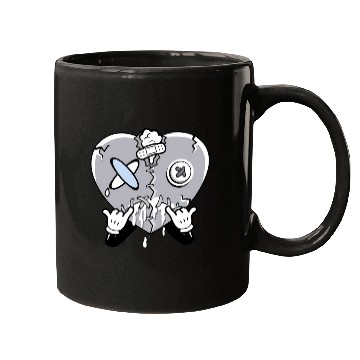 Discover Heart Crying Cement Grey 11S Mugs