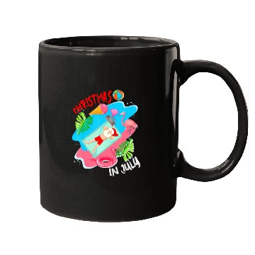 Discover Christmas In July Santa Relaxing On Beach Cute Mugs