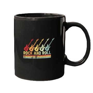 Discover Vintage Retro Rock And Roll Guitar Music Mugs