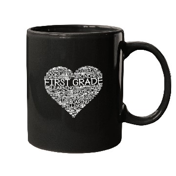 Discover First Grade Teacher Heart Mugs