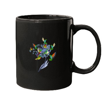 Discover Pretty Nature Animal Flowers Bird Hummingbird Mugs