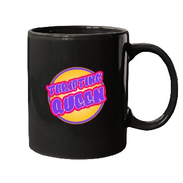 Discover Thrifting Queen purple yellow Mugs