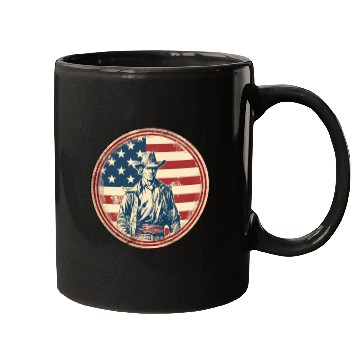 Discover American Flag Cowboy Design Mugs