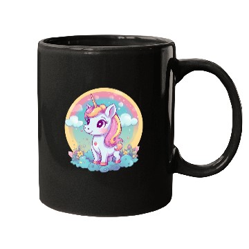 Discover Unicorn Rainbow Sunset Mugs