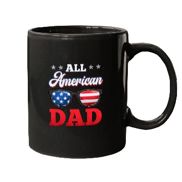 Discover All American Dad Independence Day Party USA Father Mugs