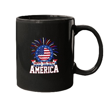 Discover God Bless America Independence Day USA Patriot Mugs