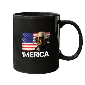 Discover Merica George Washington Independence Day USA Mugs