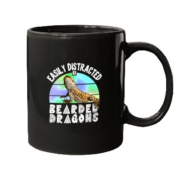 Discover Easily Distracted By Bearded Dragons Reptile Mugs