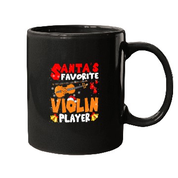 Discover Santa's Favorite Violin Player Xmas Santa Musical Mugs