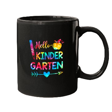 Discover Tie Dye Hello Kindergarten Teachers Students Back Mugs