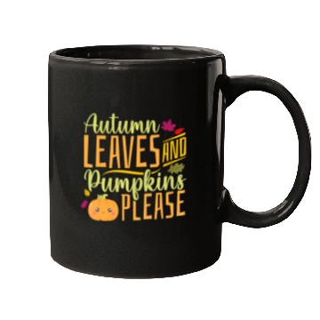 Discover Autumn Leaves and Pumpkins Please - Fall Leaves Mugs
