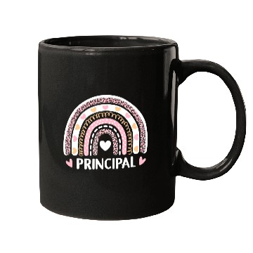 Discover Leopard Rainbow Principal Funny Back To School Mugs