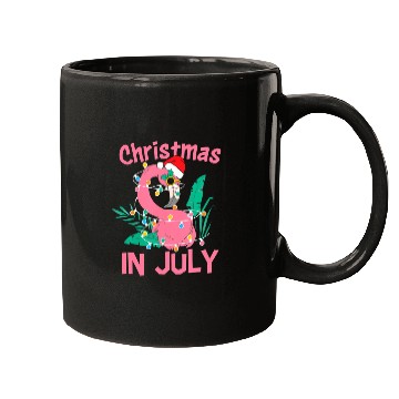 Discover Funny Summer Beach Vacation Christmas In July Mugs