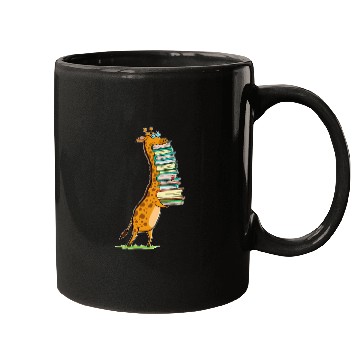 Discover Book Reading Giraffe I Love My Library Mugs