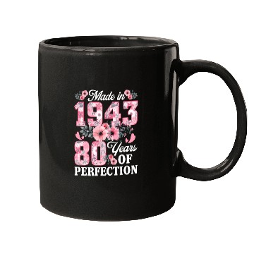 Discover 80 Made In 1943 Floral 80Th Mugs