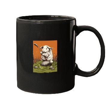Discover Golfer Guinea Pig Golf Club Golfing Golf Player Mugs