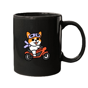Discover Biker Corgi Dog Lover Welsh Mugs