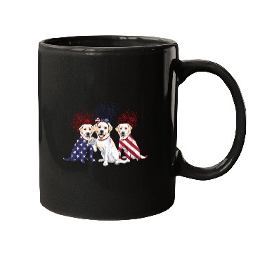 Discover Labrador Retriever Us Flag 4Th Of July Independenc Mugs