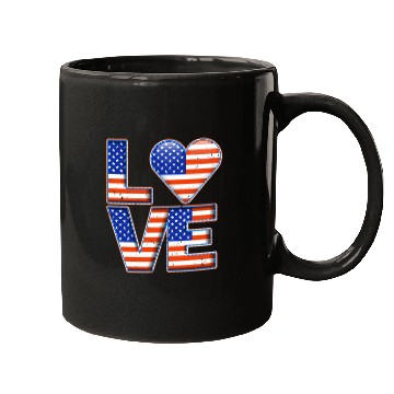 Discover LOVE America Patriotism USA Independence Day Mugs