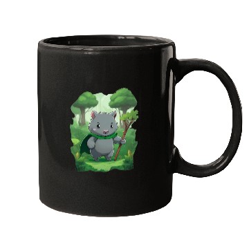Discover Wombat Hero - Green Cape Wombat Mugs