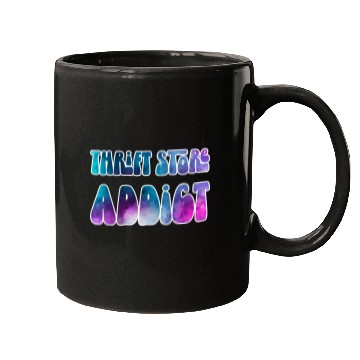 Discover Thrift Store Addict blue purple watercolor Mugs