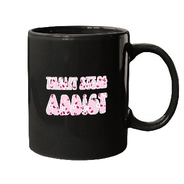 Discover Thrift Store Addict pink floral Mugs