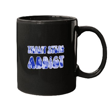 Discover Thrift Store Addict blue camo Mugs