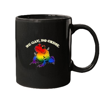 Discover BGD crime - Vintage LGBT Rainbow Frog Meme Mugs