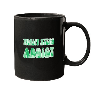 Discover Thrift Store Addict green camo Mugs