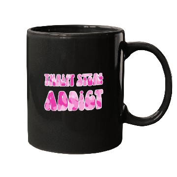 Discover Thrift Store Addict pink camo Mugs