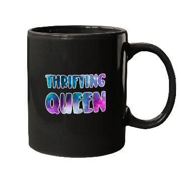 Discover Thrifting Queen blue purple watercolor Mugs