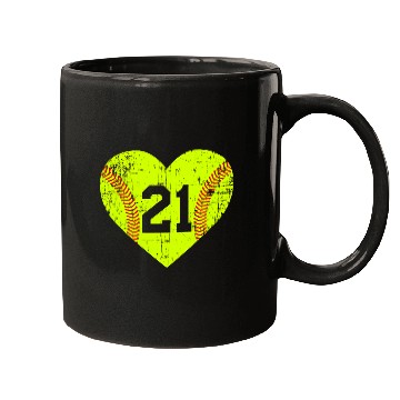 Discover Vintage Fastpitch Softball 21 Jersey Mugs