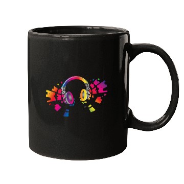 Discover colorful headphone for music festival summer Mugs
