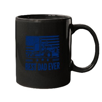 Discover Best Dad Ever Us American Flag Father's Day Truck Mugs