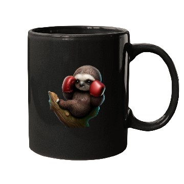 Discover Boxing sloth on tree Mugs