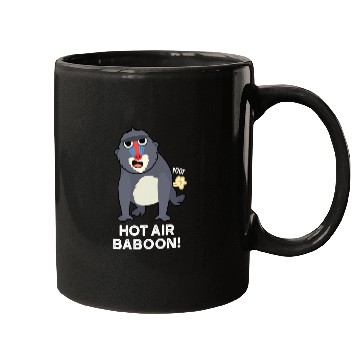 Discover Hot Air Baboon Funny Farting Monkey Mugs