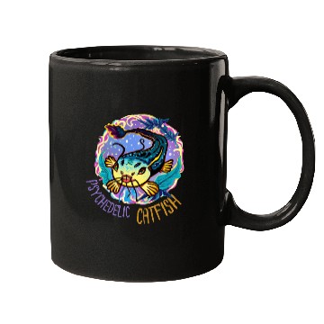 Discover Psychedelic Catfish Artwork Mugs