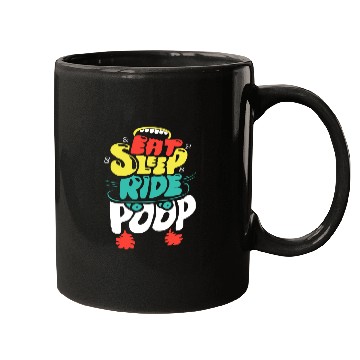 Discover Eat Sleep Ride Poop Mugs