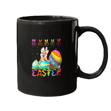 Discover Easter Day Corgi Dog Family Easter Mugs