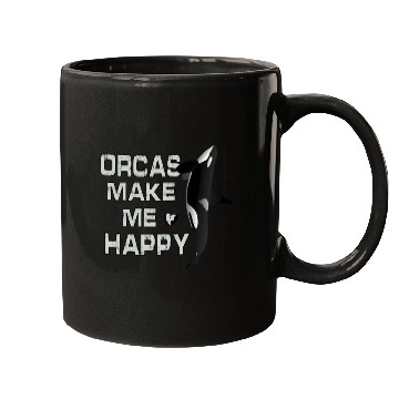Discover Orcas Make Me Happy Killer Whale Mugs