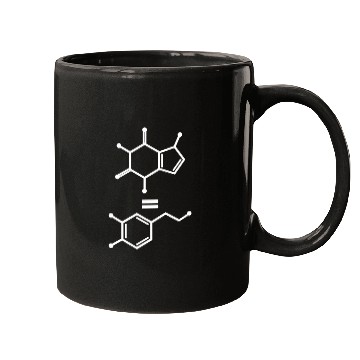 Discover Caffeine Equals Hapess Dopamine Molecule Science Mugs