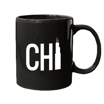 Discover Chi White Chicago Skyscraper City Mugs