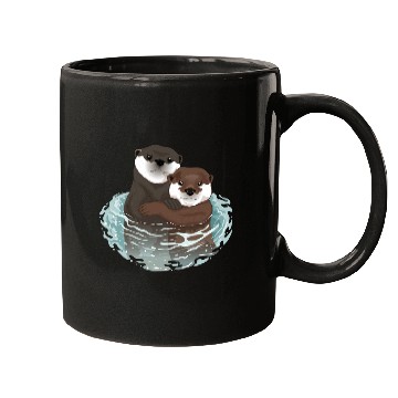 Discover Otters Swimming Summer Mugs