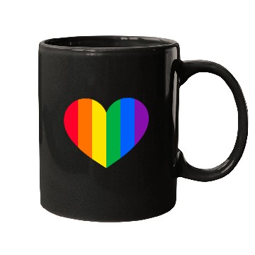 Discover Gay Pride Rainbow Heart Mugs