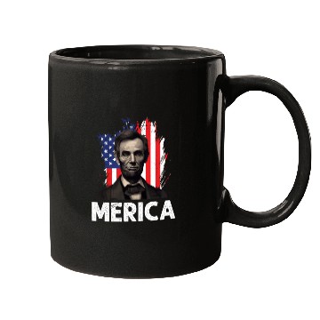 Discover Merica Lincoln President Independence Day Party Mugs