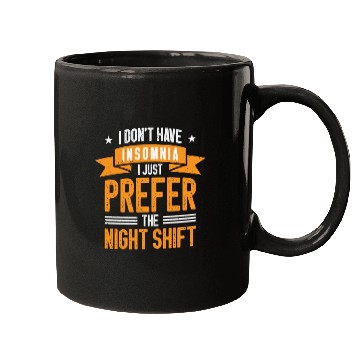 Discover Night Shift Worker Graveyard Duty Mugs