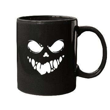 Discover Black Spooky scary Ghost face Mugs design